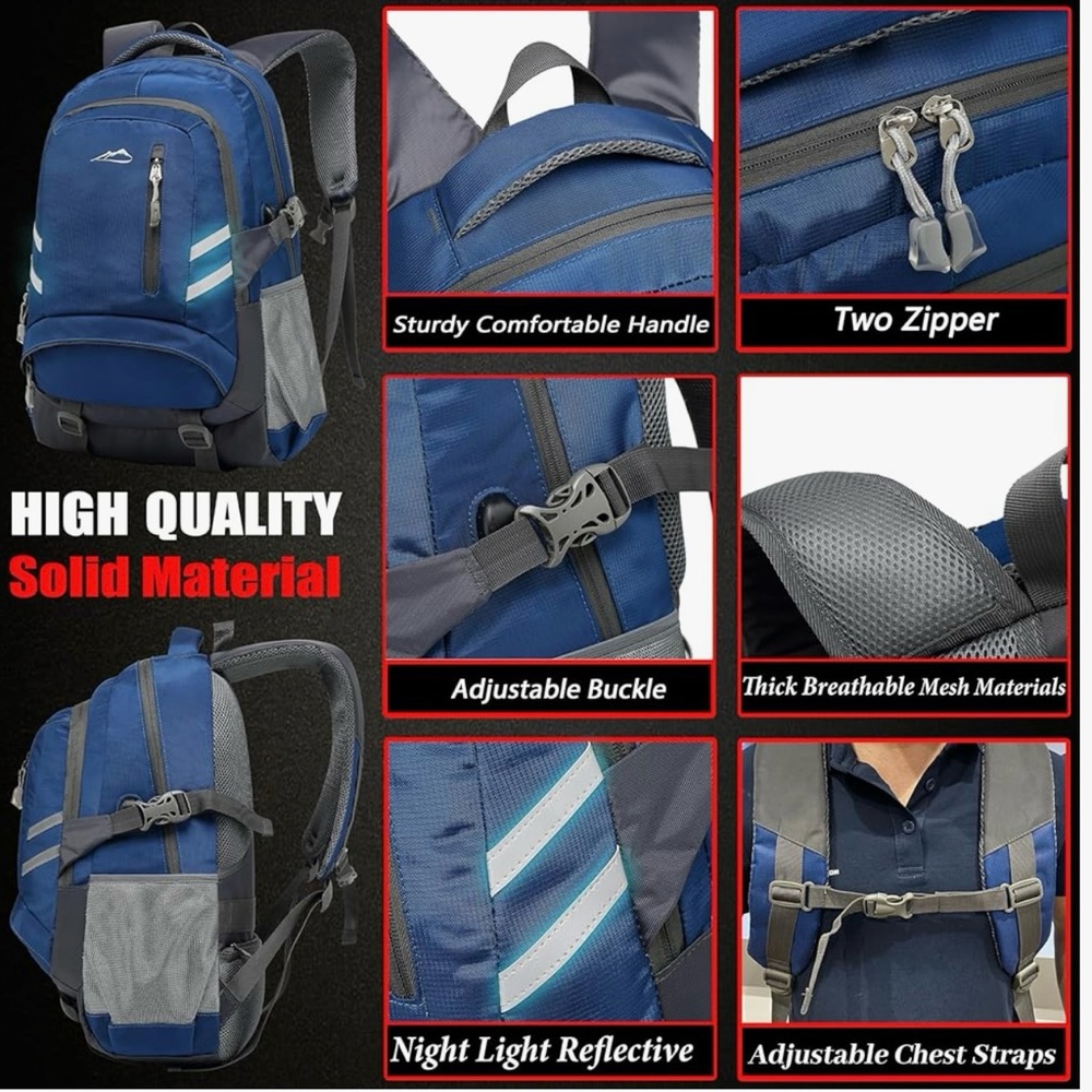 NWT ProEtrade backpack/book bag, fits laptop up to 15.6”, multi compartment,USB - Picture 3 of 7